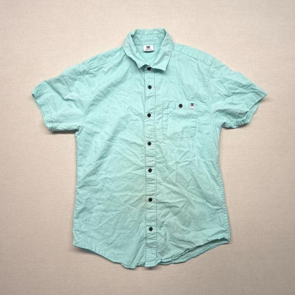 Dc-shoes Men's Blue and Green Shirt